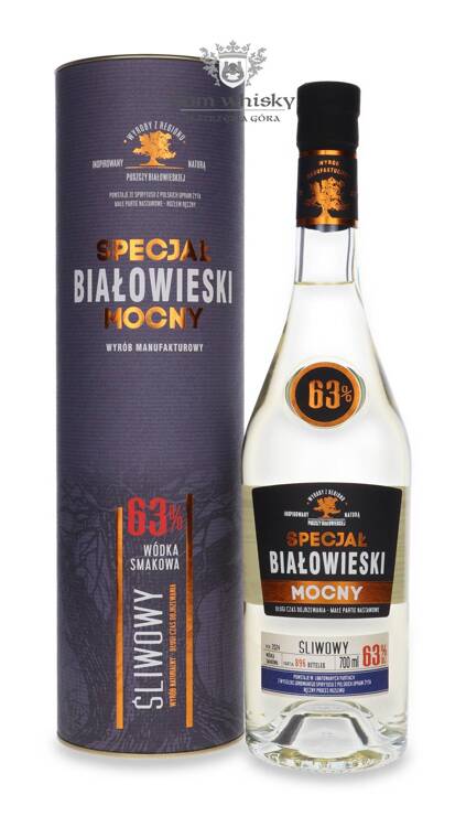 Wódka Specjał Białowieski Mocny Śliwkowy / 63% / 0,7l