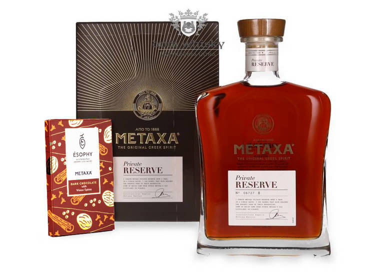 Zestaw Metaxa Private Reserve / 40% / 0,7l z  czekoladą